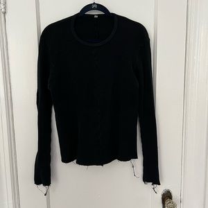 OAK NYC waffle fabric sweater / over shirt. -M/L